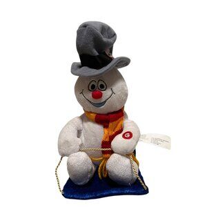 Vtg Gemmy Industries Frosty Snowman Plush Toy Animated Musical Christmas Works